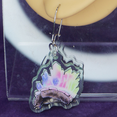 Crystal turtle earrings