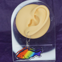 Rainbow Shark Earrings - Thumbnail 1