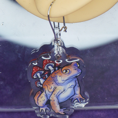 Shroom toad earrings