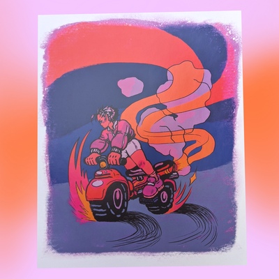 Motorcycle ride print