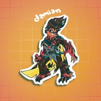 Halloweenie Batfam Stickers (singles) - Thumbnail 7