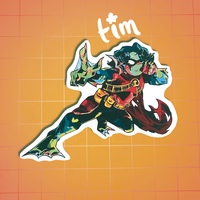 Halloweenie Batfam Stickers (9 piece bundle) - Thumbnail 6