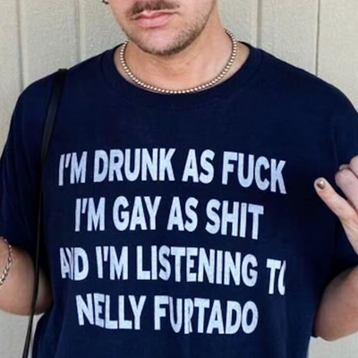 Free shipping-and i'm listening nelly furtado tee - Thumbnail 1