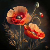 Pretty Poppies Cross Stitch Pattern - Thumbnail 2
