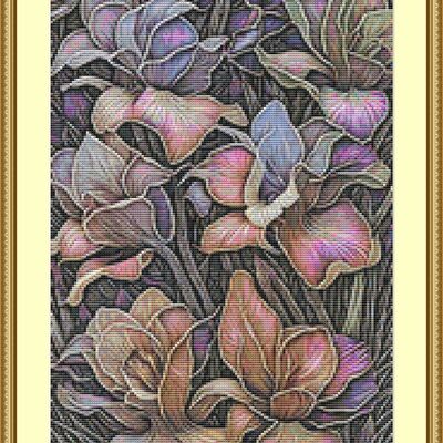 Pretty flowers cross stitch pattern - Thumbnail 3