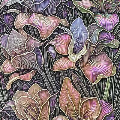 Pretty flowers cross stitch pattern