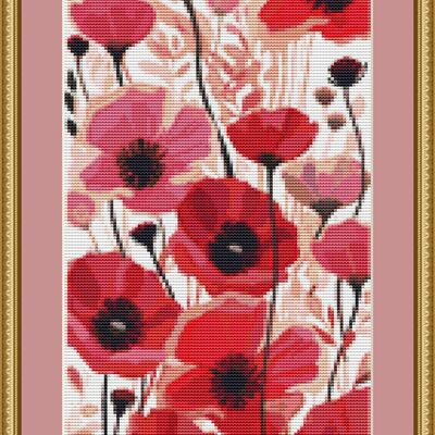 Poppies cross stitch pattern - Thumbnail 3