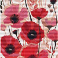 Poppies Cross Stitch Pattern - Thumbnail 1
