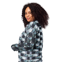 Recycled hockey fan jersey - Interior with palm - Thumbnail 3