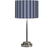 HANOVER TABLE LAMP - HANOVER-HRNGBONE_NAVY_VERT-NICKEL - Thumbnail 2