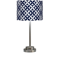 HANOVER TABLE LAMP - HANOVER-HRNGBONE_NAVY_VERT-NICKEL - Thumbnail 3