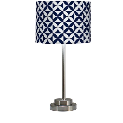 Hanover table lamp - hanover-hrngbone navy vert-nickel