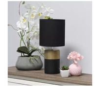 Simple Designs Two Toned Basics Table Lamp - LT1114-BLK - Thumbnail 2