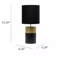 Simple Designs Two Toned Basics Table Lamp - LT1114-BLK - Thumbnail 5