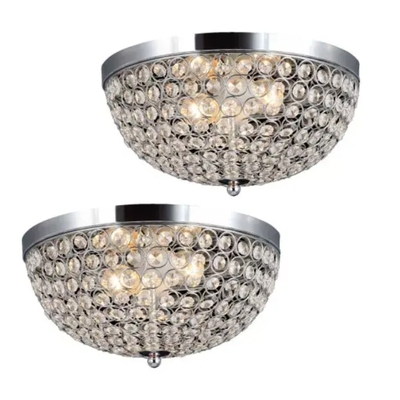Crystal glam 2 light ceiling flush mount - lhm-2000-wh lalia home crystal glam 2 light ceiling flush mount - lhm-2000-wh - Thumbnail 4