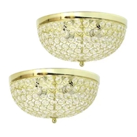 CRYSTAL GLAM 2 LIGHT CEILING FLUSH MOUNT - LHM-2000-WH Lalia Home Crystal Glam 2 Light Ceiling Flush Mount - LHM-2000-WH - Thumbnail 1