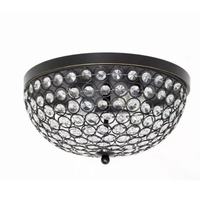 CRYSTAL GLAM 2 LIGHT CEILING FLUSH MOUNT - LHM-2000-WH Lalia Home Crystal Glam 2 Light Ceiling Flush Mount - LHM-2000-WH - Thumbnail 2