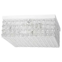 Lalia Home Glam 2 Light 12 Inch Square Flush Mount - LHM-2004-WH - Thumbnail 1