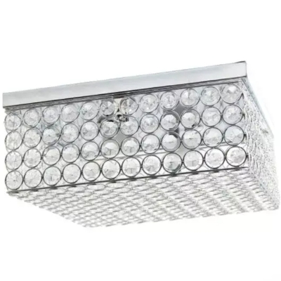 Lalia home glam 2 light 12 inch square flush mount - lhm-2004-wh