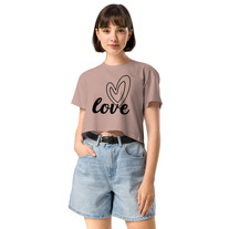 Womens crop top -Tender- love heart