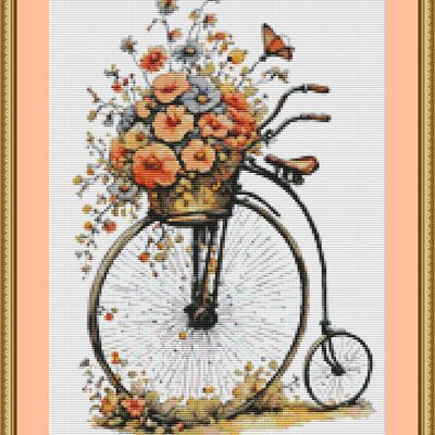 Penny farthing cross stitch pattern - Thumbnail 5