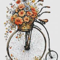 Penny Farthing Cross Stitch Pattern - Thumbnail 1
