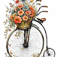 Penny Farthing Cross Stitch Pattern - Thumbnail 2