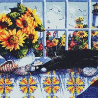 Overlooking The Lighthouse Cross Stitch Pattern - Thumbnail 1