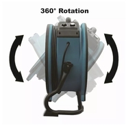 XPOWER X-47ATR 1/3 H-P 3600 CFM Variable Speed Sealed Motor Industrial Axial Air Mover, Blower, Fan with Timer and Power Outlets - X-47ATR - Thumbnail 7