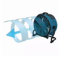 XPOWER X-47ATR 1/3 H-P 3600 CFM Variable Speed Sealed Motor Industrial Axial Air Mover, Blower, Fan with Timer and Power Outlets - X-47ATR - Thumbnail 8