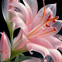 Jersey Lily Cross Stitch Pattern - Thumbnail 2