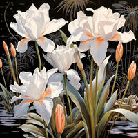 Iris In The Pond Cross Stitch - Thumbnail 2