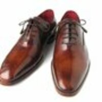 New Handmade Men's Plain Toe Brown Calfskin Oxfords Shoes - Thumbnail 1