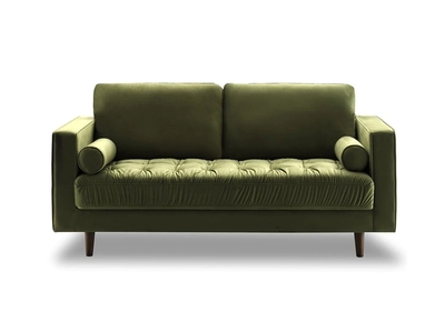 Bente Tufted Velvet Loveseat 2-Seater Sofa - Green