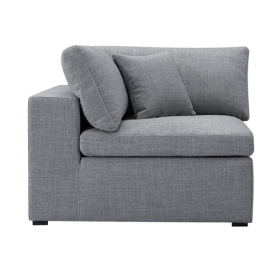 Inès sofa - corner module - grey fabric