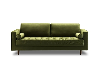 Bente Tufted Velvet 3-Seater Sofa - Green