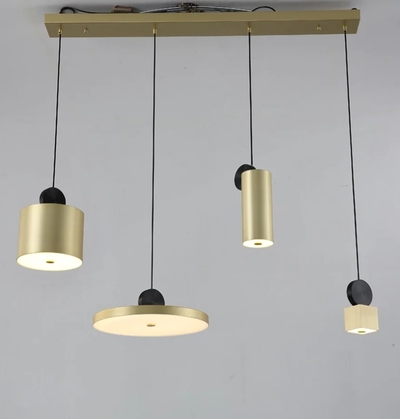 Synnove Pendant Lamp - Rectangular Canopy - Circular+Cube+Cylinder