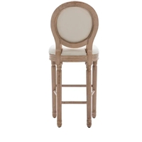 French Country Wooden Barstools With Upholstered Seating - W21236873 - Thumbnail 2