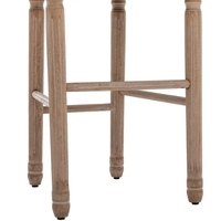 French Country Wooden Barstools With Upholstered Seating - W21236873 - Thumbnail 3
