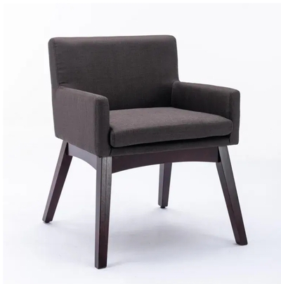 Small Modern Living Dining Room Accent Chairs Fabric Mid-Century Upholstered Side Seat Club Guest with Metal Legs - W21256372