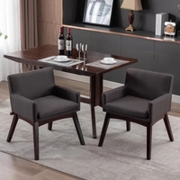 Small Modern Living Dining Room Accent Chairs Fabric Mid-Century Upholstered Side Seat Club Guest with Metal Legs - W21256372 - Thumbnail 1