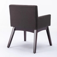 Small Modern Living Dining Room Accent Chairs Fabric Mid-Century Upholstered Side Seat Club Guest with Metal Legs - W21256372 - Thumbnail 4