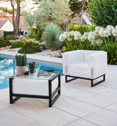 YOMI ARMCHAIR EKO WITH LIGHTING ALUMINIUM Frame - FYCNEKO02BT