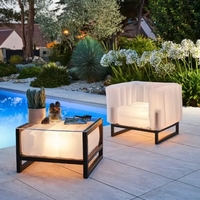 YOMI ARMCHAIR EKO WITH LIGHTING ALUMINIUM Frame - FYCNEKO02BT - Thumbnail 1