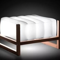 YOKO POUF EKO WITH LIGHTING WOOD Frame - PYKCBEKO02BT - Thumbnail 1