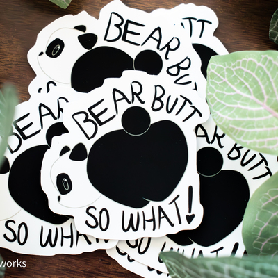 Bear butts sticker