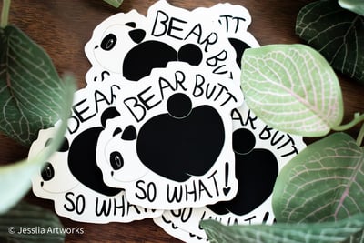 bear butts sticker