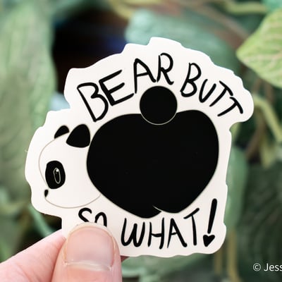 Bear butts sticker
