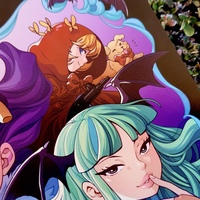 8.5 x 11 Fighting game girls print - Thumbnail 1