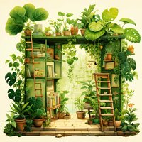 Green Plants Cross Stitch Pattern - Thumbnail 2